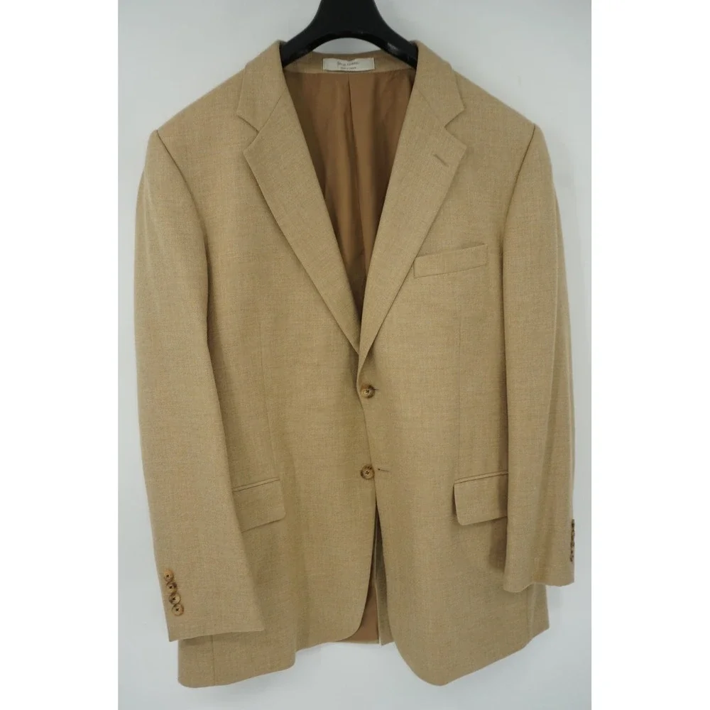 John W Nordstrom Blazer Sport Coat Beige‎ 100% Cashmere Loro Piana Men's 46L